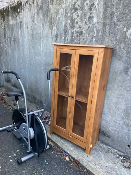 Photo of free Cabinet & exercise bike (Quincy point) #1