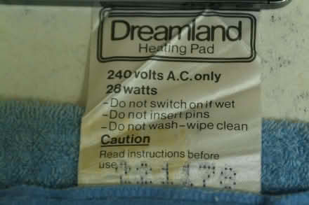 Photo of free Electrically heated Back Pad Mains (Peggylea EH26) #2