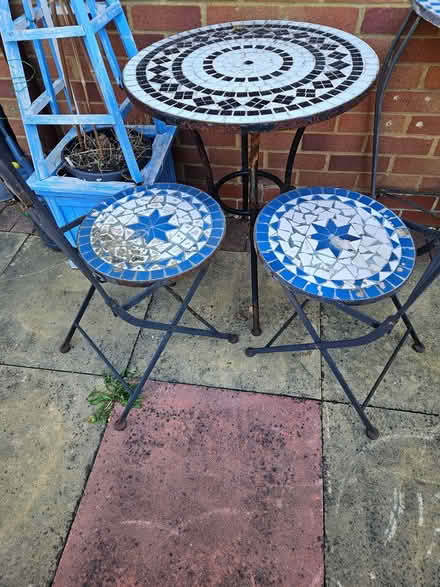 Photo of free Garden table and 2 chairs. (Kents Hill MK7) #1