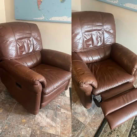 Photo of free Brown leather electric recliner (Stenson Fields CP DE24) #1