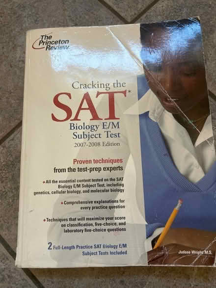 Photo of free SAT biology practice book (Lexington MA) #1