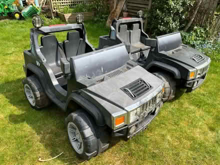 Photo of free Two battery powered jeeps (SL6 pinkneys green) #1