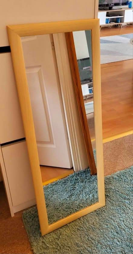 Photo of free Tall Mirror Light Wood Effect Frame (Grays) #2