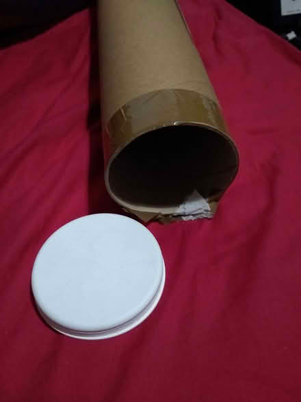 Photo of free Strong Poster Tube 335mm x 80mm With Plastic End Caps (CT9) #3