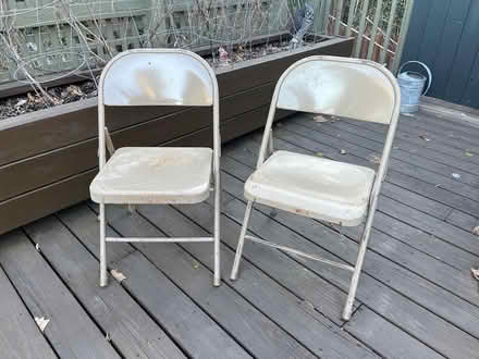 Photo of free Metal folding chairs (East Watertown) #1