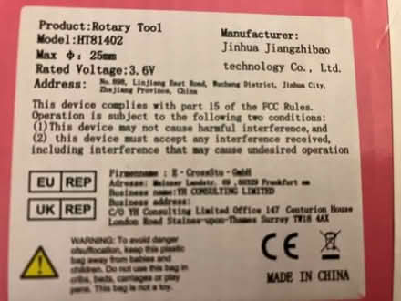 Photo of free Rotary Tool 3.6 v cordleless (Jackson heights) #1
