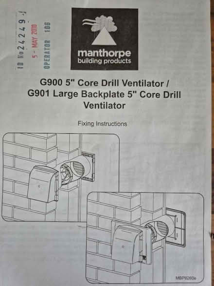 Photo of free Manthorpe 5" backplate and ventilator (Harley Shute TN38) #1