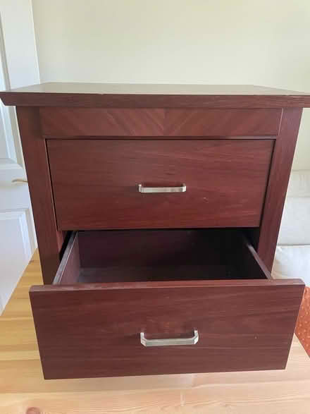 Photo of free Matching pair of dark wood side tables (Surbiton KT6) #1