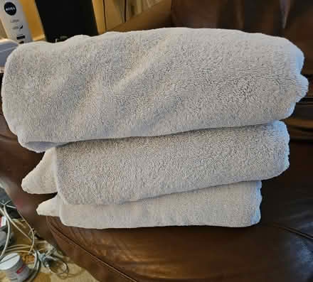 Photo of free 3 x Egyptian Cotton Bath Sheets (Worcester WR2) #1