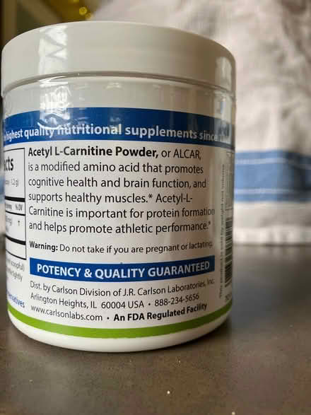 Photo of free Acetyl L-Carnitine Powder (Ballard) #3