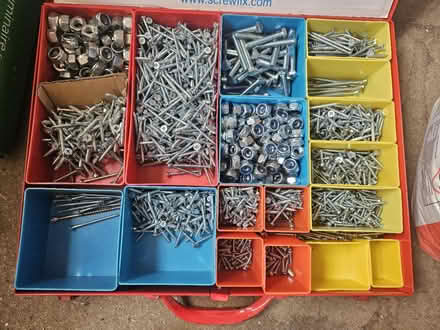 Photo of free Metal box random screws/bolts (S43 Middlecroft) #1