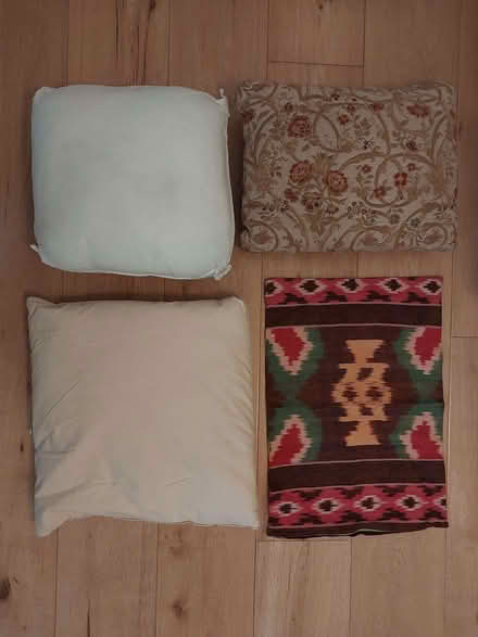 Photo of free Three cushions and a cushion cover (Brixton SW2) #1