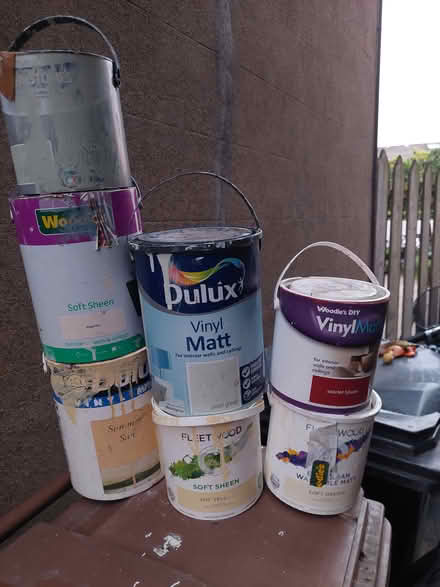 Photo of free Partially full Paint Cans (Harts Corner Glasnevin) #1