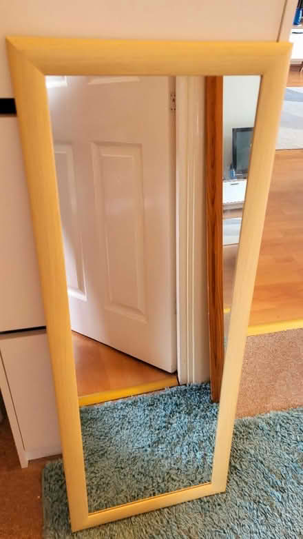 Photo of free Tall Mirror Light Wood Effect Frame (Grays) #1