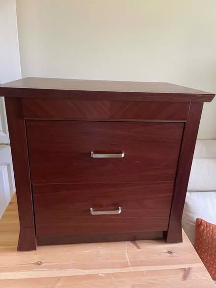 Photo of free Matching pair of dark wood side tables (Surbiton KT6) #2