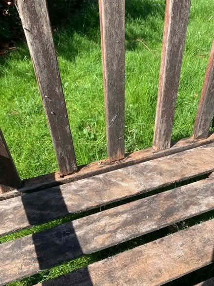 Photo of free Wooden garden bench (Malvern WR14) #2