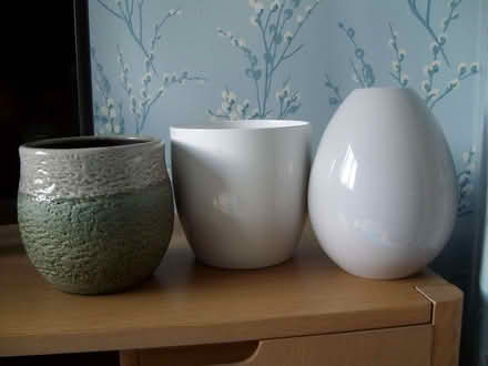 Photo of free 2 indoor plant pots and 1 vase (Great Moor SK2) #1