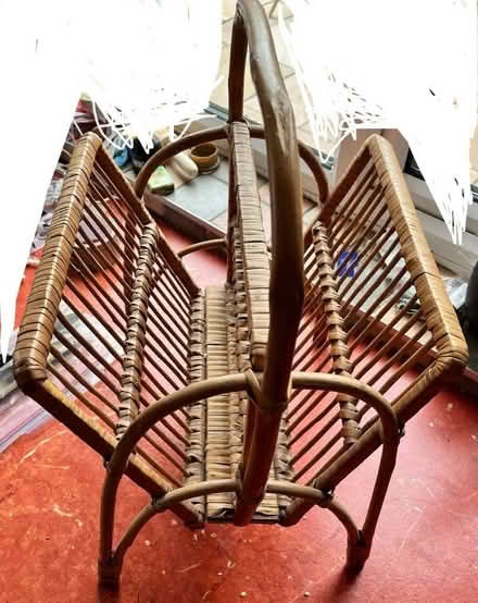 Photo of free Light coloured wicker type magazine tack (Abington) #1