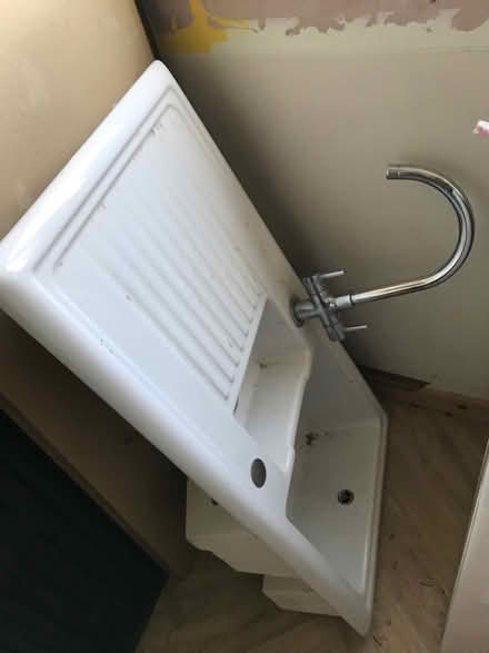 Photo of free Ceramic sink & taps (Buxworth SK23) #1