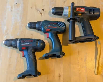 Photo of free 3 x Cordless Drills, dead batteries (Dean Court OX2) #1