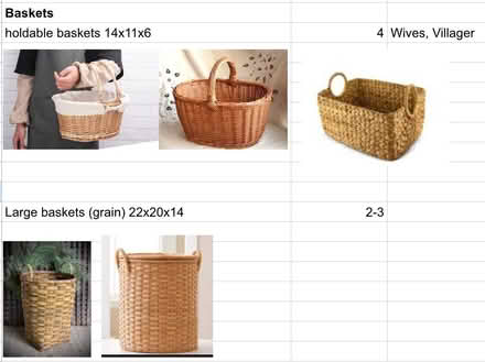 Photo of woven baskets or hampers to BORROW (highway 85 and El Camino) #1