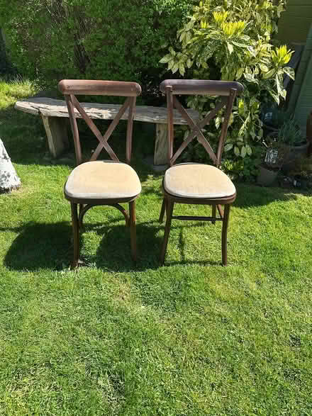 Photo of free 6 wooden cross back chairs (Salvington BN13) #3