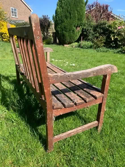 Photo of free Wooden garden bench (Malvern WR14) #3