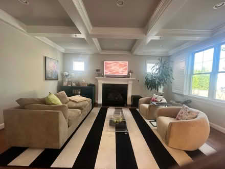 Photo of free Two piece beige sectional (Wildwood Bethesda, md) #1