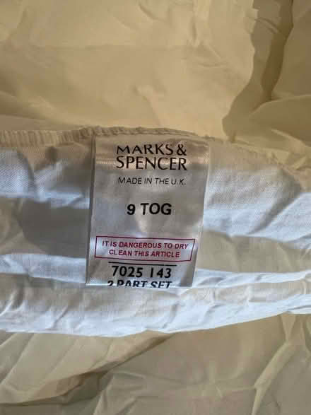 Photo of free M & S king size duvet, 9 tog (Hinton Charterhouse) #1