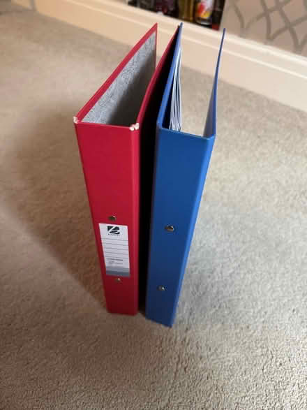 Photo of free Two A4 ring binders (one with index separators) (Pooley Green TW20) #2