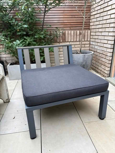 Photo of free Outdoor low chair grey metal (Se8 5ae) #1