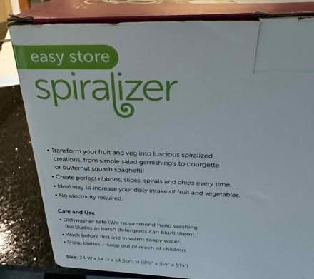 Photo of free Vegetable Spiralizer (Duffield DE56) #3