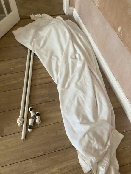 Photo of free White curtains and curtain pole (Kenilworth) #1