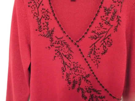 Photo of free Red sparkly beaded jumper The Dressbarn Evening Medium (Bingham NG13) #1
