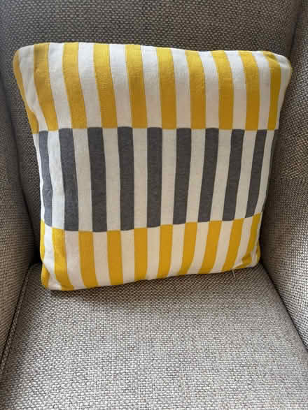 Photo of free John Lewis Cushions mustard yellow and grey (Top Amersham HP6) #2