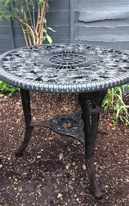Photo of free Wrought iron style garden table (St. Albans) #2