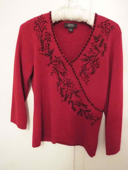 Photo of free Red sparkly beaded jumper The Dressbarn Evening Medium (Bingham NG13) #2