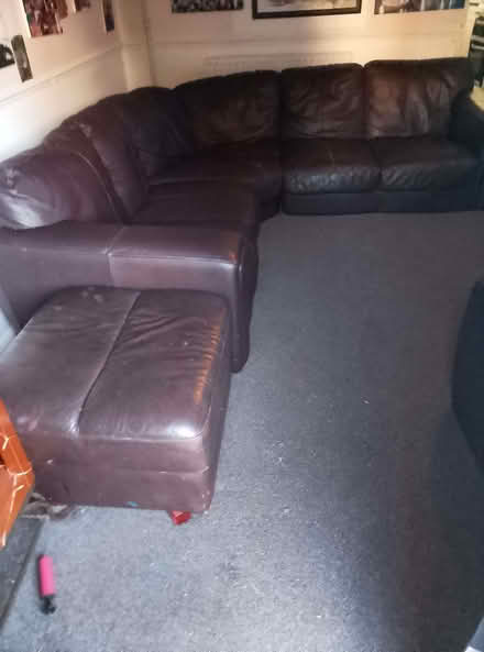 Photo of free corner sofa and armchair (Rainham ME8) #3