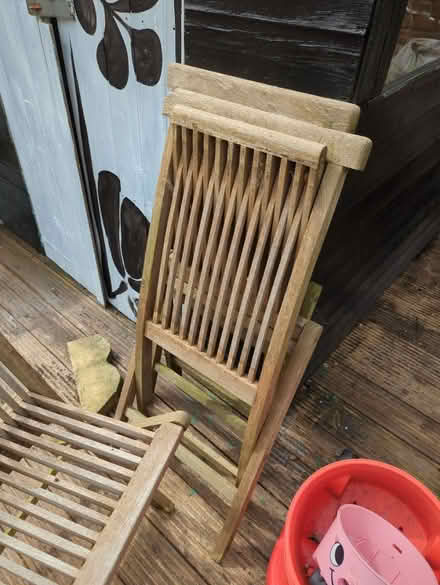 Photo of free 3 folding garden chairs (lancing) #2