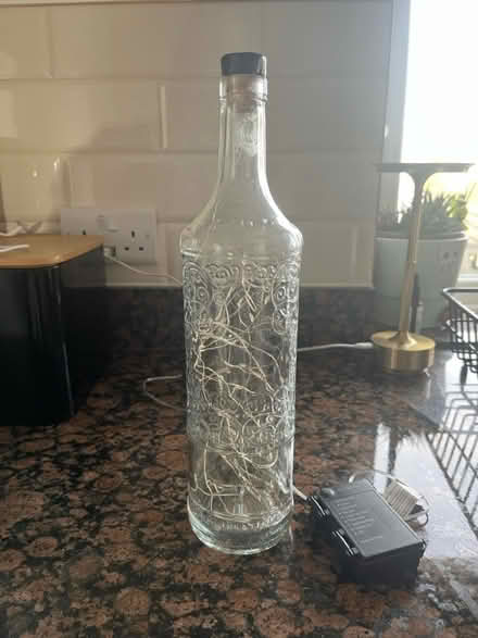 Photo of free Glass bottle with fairy lights (Heysham, Morecambe, LA3) #1