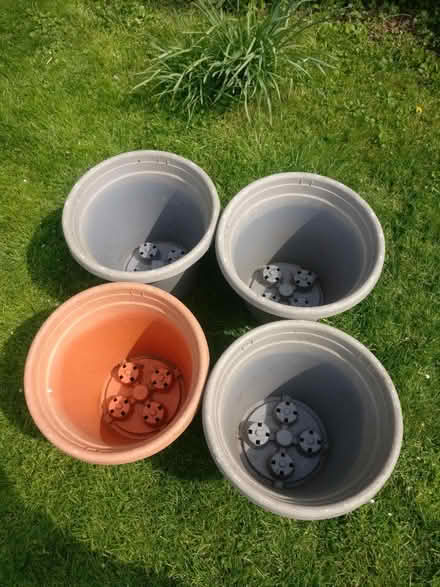 Photo of free 4 large matching plant pots (Thorpe Bay SS1) #2