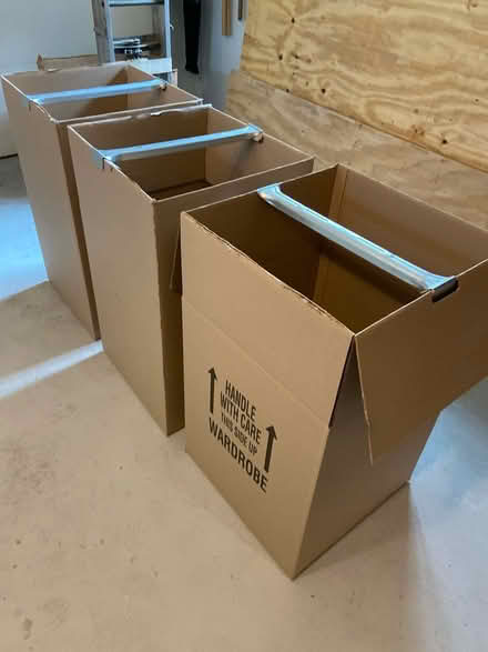 Photo of free 3 wardrobe moving boxes (Darien) #1
