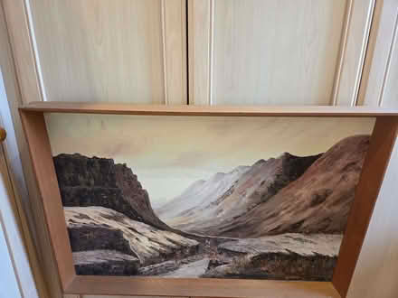 Photo of free Oil painting of mountain pass road (Staveley LA8) #1