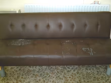Photo of free Futon sofa/bed brown fake leather (IP4) #4