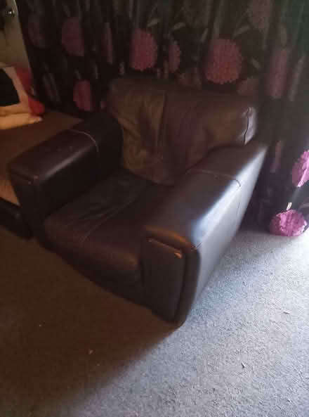 Photo of free corner sofa and armchair (Rainham ME8) #2