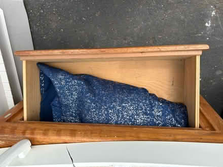 Photo of free Small two-drawer wooden nightstand (Valencia Avenue, Sunnyvale) #2