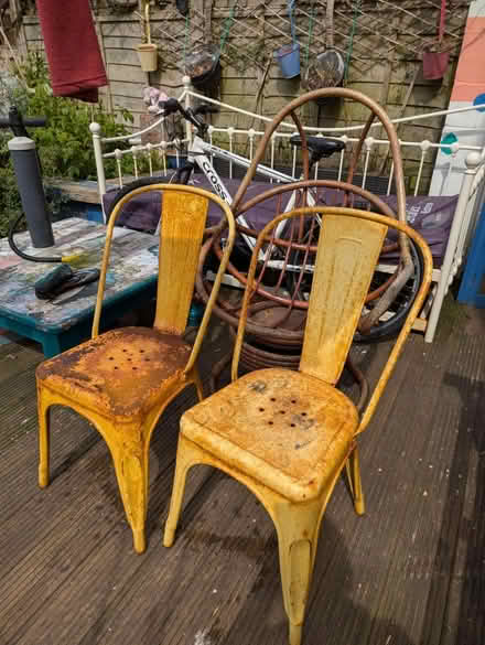 Photo of free two metal chairs need respray (lancing) #1