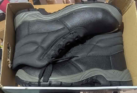 Photo of free Steel toe-capped boots size 11 (Malvern Link WR14) #1