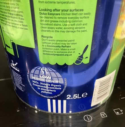 Photo of free Dulux Easy Care Kitchen Paint (AB12) #3