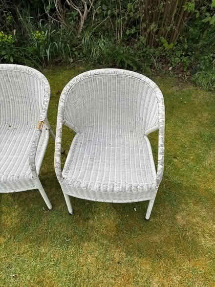 Photo of free 4 Rattan garden chairs. Is a refurb project (Warden Hill GL51) #4